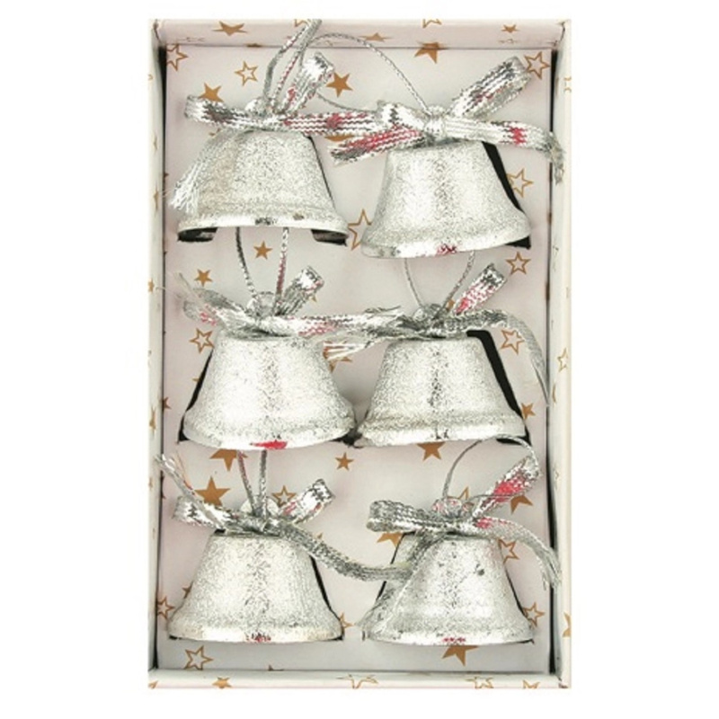 Zvonky stříbrné 6 ks