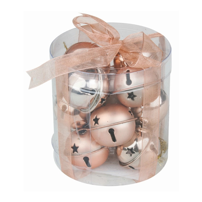 Rolničky 12 ks, 3 cm, měděné