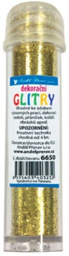 Sypké glitry 6 g - zlatá Anděl Přerov s.r.o.