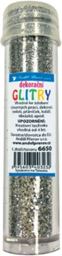 Sypké glitry 6 g - stříbrná Anděl Přerov s.r.o.