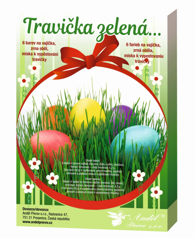 Sada k dekorování vajíček - travička zelená