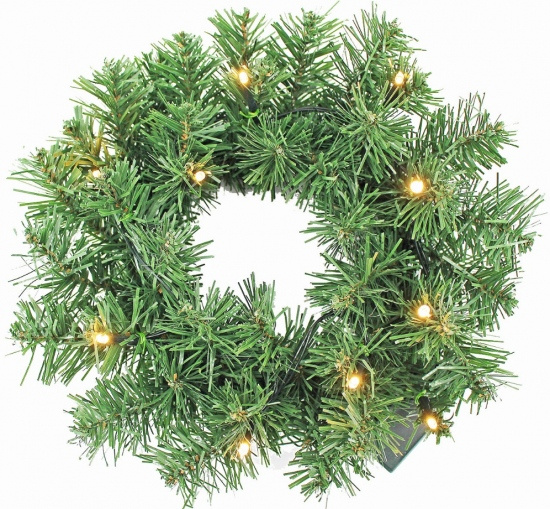 Věnec s osvětlením 10 LED, 30 cm Anděl Přerov s.r.o.