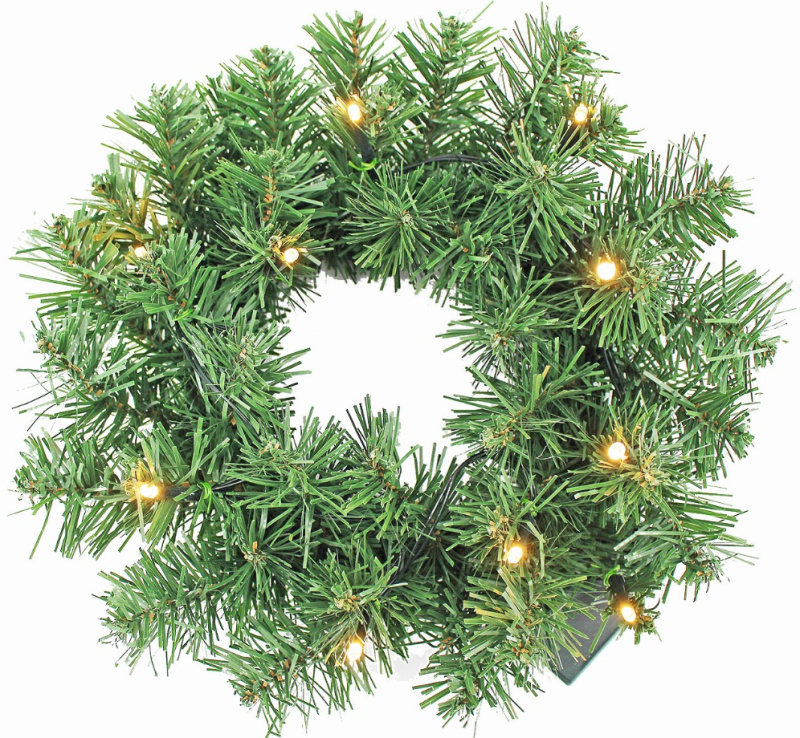 Věnec s osvětlením 10 LED, 30 cm Anděl Přerov s.r.o.