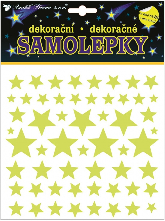 Samolepky svítící ve tmě hvězdy 18 x 18 cm  Anděl Přerov s.r.o.