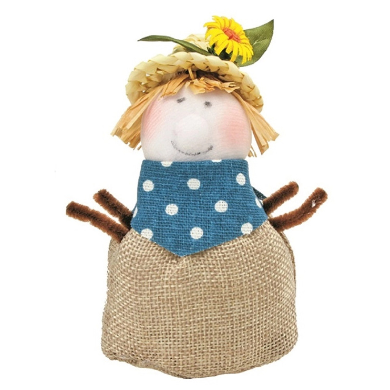 Strašák jutový ve slamáku 11 cm Anděl Přerov s.r.o.