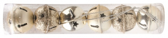 Rolničky zlaté 3 cm, 6 ks v krabičce Anděl Přerov s.r.o.