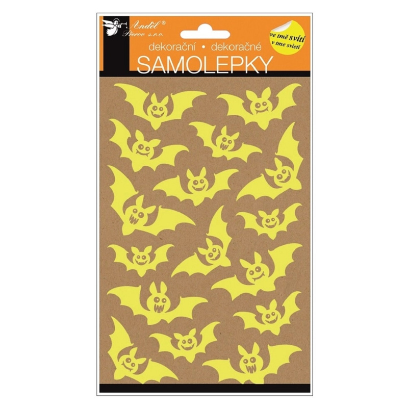 Samolepky svítící ve tmě netopýři 14 x 25 cm Anděl Přerov s.r.o.
