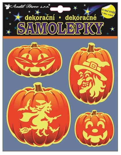 Samolepky svítící ve tmě dýně 23x18 cm Anděl Přerov s.r.o.