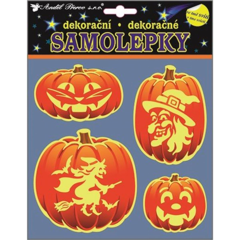 Samolepky svítící ve tmě dýně 23x18 cm Anděl Přerov s.r.o.