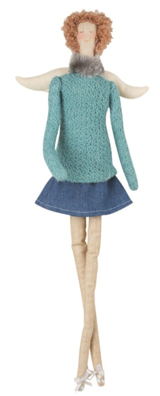 Andělka látková na posazení, v modrém 43 cm  Anděl Přerov s.r.o.