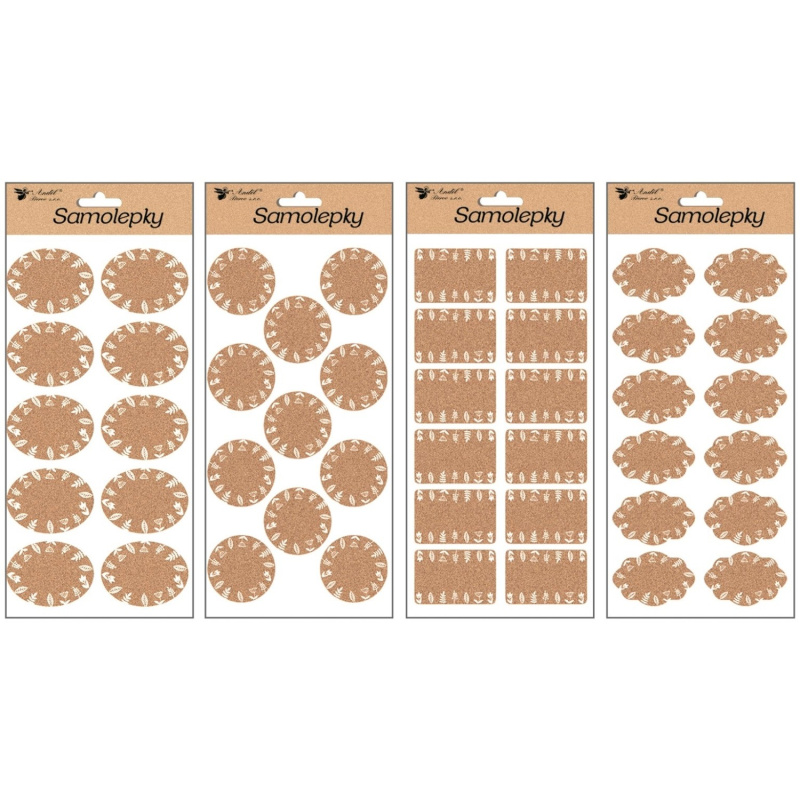 Anděl Přerov Samolepky popisovací korkové, mix dekorů, 28 x 14 cm