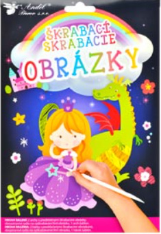 Škrabací obrázky 2 archy 16,5 x 21 cm Princezna Anděl Přerov s.r.o.