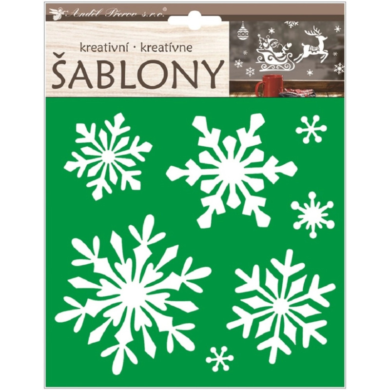 Kreativní šablony - vločky 18 x 23 cm  Anděl Přerov s.r.o.