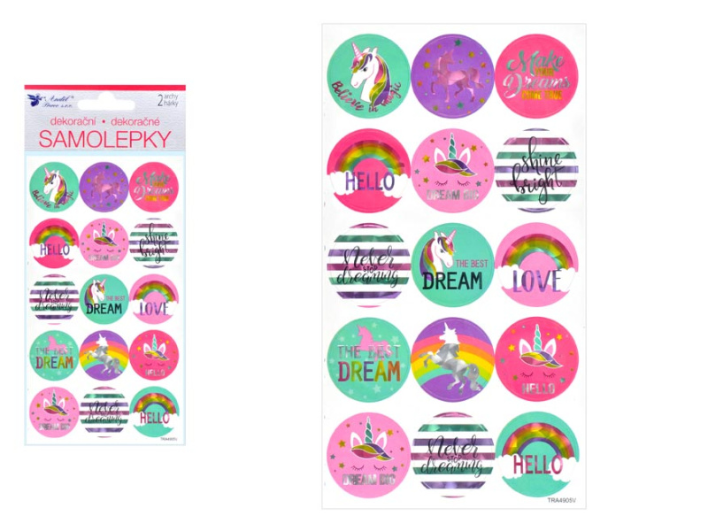 Samolepky kolečka 9,5 x 21 cm Anděl Přerov s.r.o.