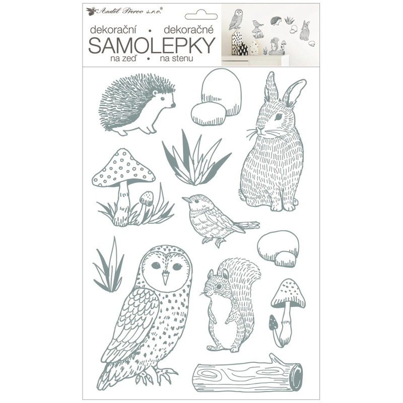 Samolepka na zeď zvířata 24 x 42 cm Anděl Přerov s.r.o.