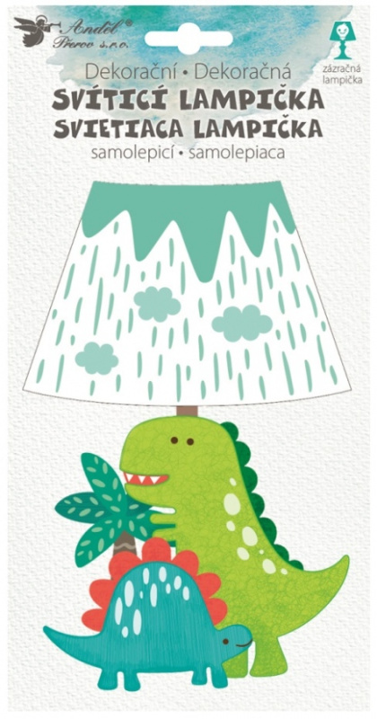 Lampička samolepicí svítící LED dinosaurus 19 cm Anděl Přerov s.r.o.