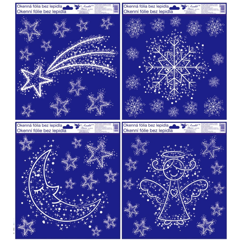 Okenní fólie 30 x 33,5 cm zimní motivy Měsíc