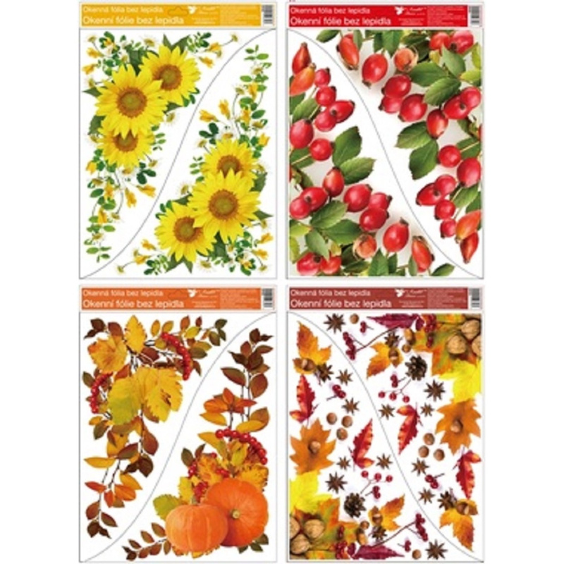 Okenní fólie rohová 30 x 42 cm dvě dýně