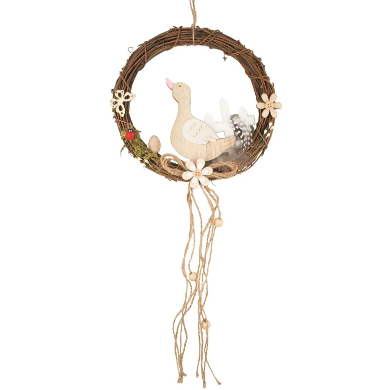 Věneček proutěný s husou 19 cm Anděl Přerov s.r.o.