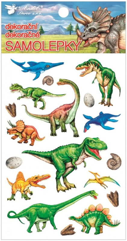 Samolepky plastické dinosauři 10,5 x 19 cm  Anděl Přerov s.r.o.