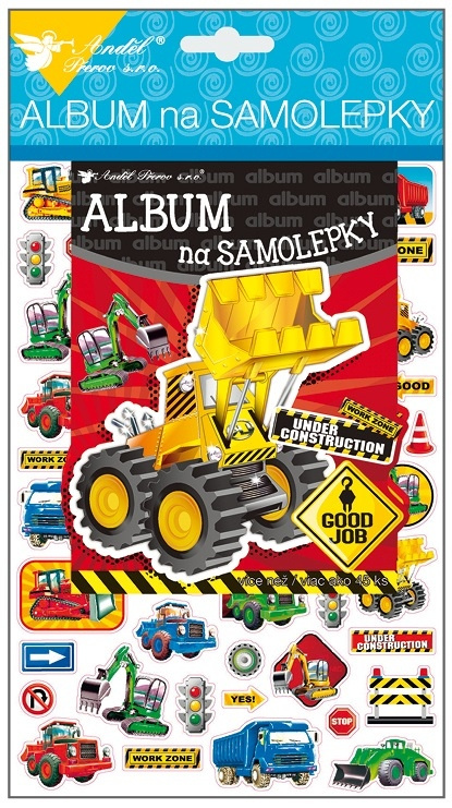 Album na samolepky hologram 45 samolepek 16x29 cm, pracovní stroje  Anděl Přerov s.r.o.