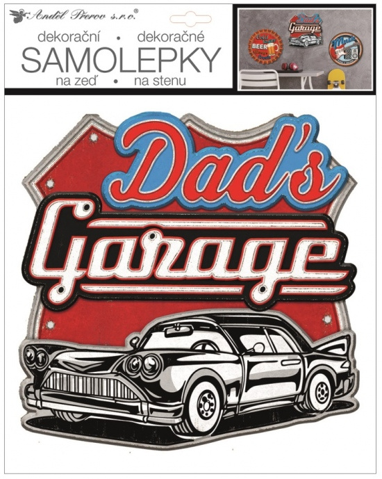 Samolepicí cedulka Dad´s Garage 31 x 38 cm Anděl Přerov s.r.o.