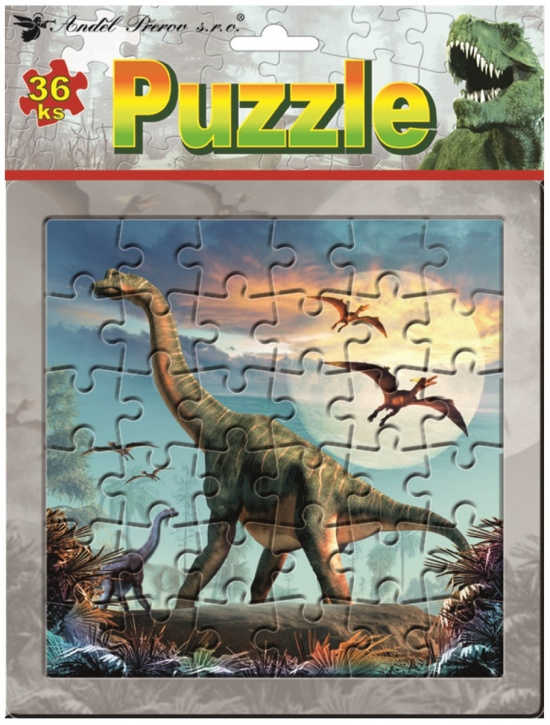 Puzzle 20 x 20 cm, 36 dílků, Brachiosaurus Anděl Přerov s.r.o.