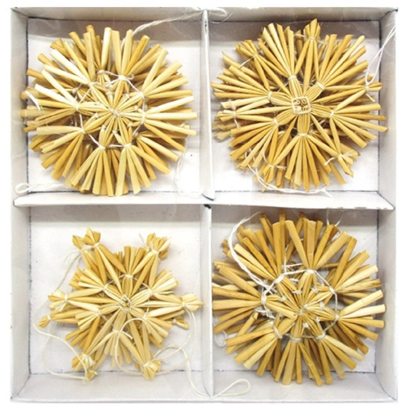 Slaměné vločky v krabičce 12 ks Anděl Přerov s.r.o.