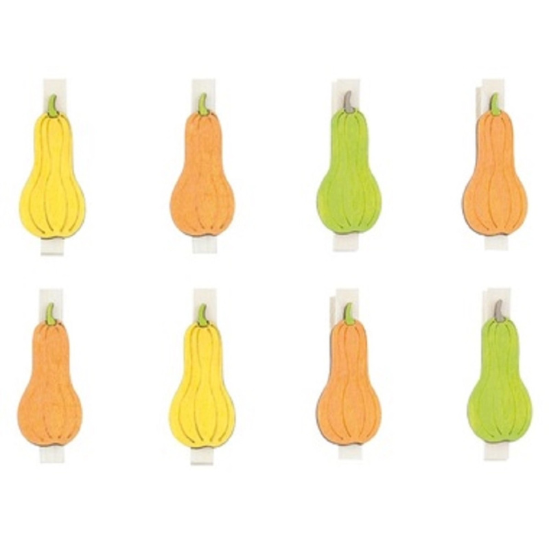 Dýně dřevěné na kolíčku 3,5 cm, 8 ks  Anděl Přerov s.r.o.