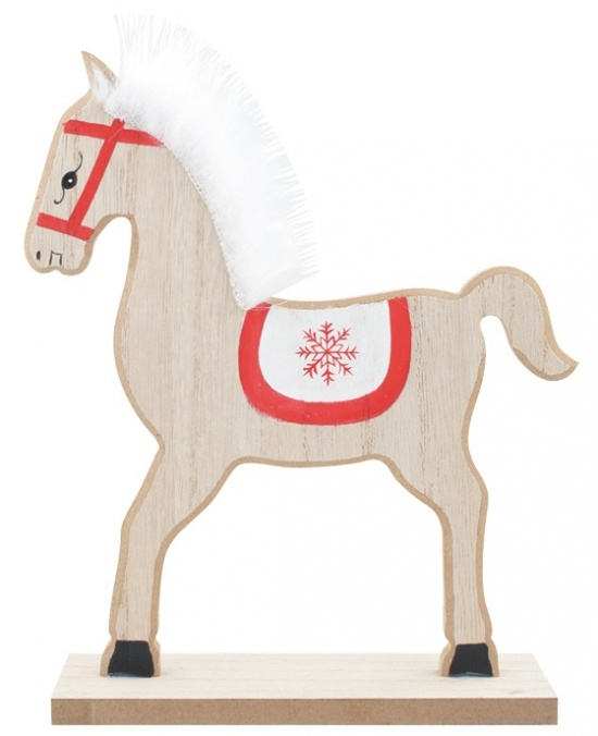 Koník dřevěný na postavení 25 cm Anděl Přerov s.r.o.