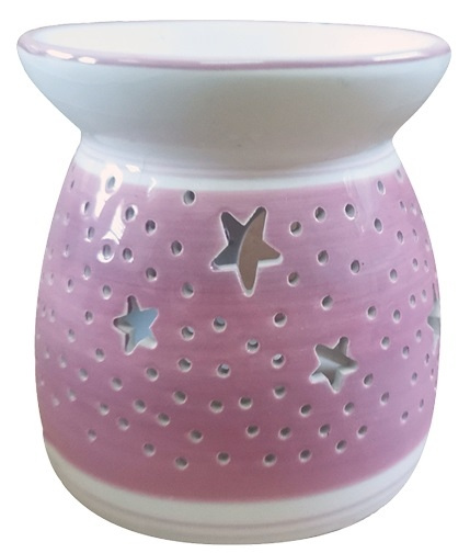 Aromalampa keramická s hvězdami 11 cm, růžová Anděl Přerov s.r.o.