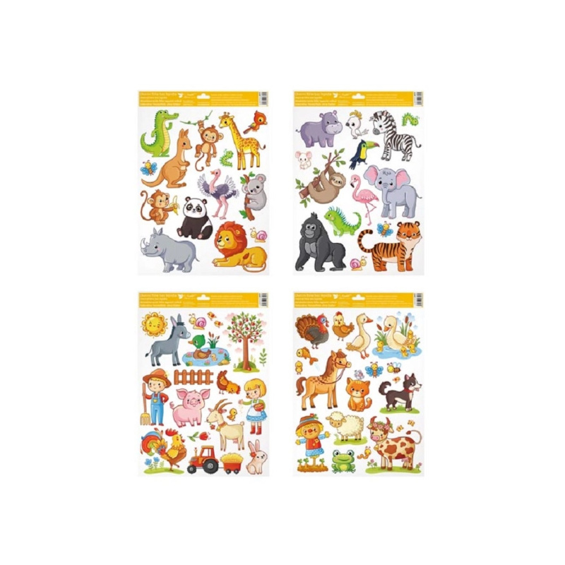 Okenní fólie 30 x 42 cm, zvířátka