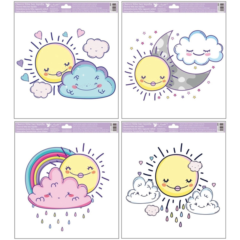 Okenní fólie sluníčka 33 x 33,5 cm měsíc