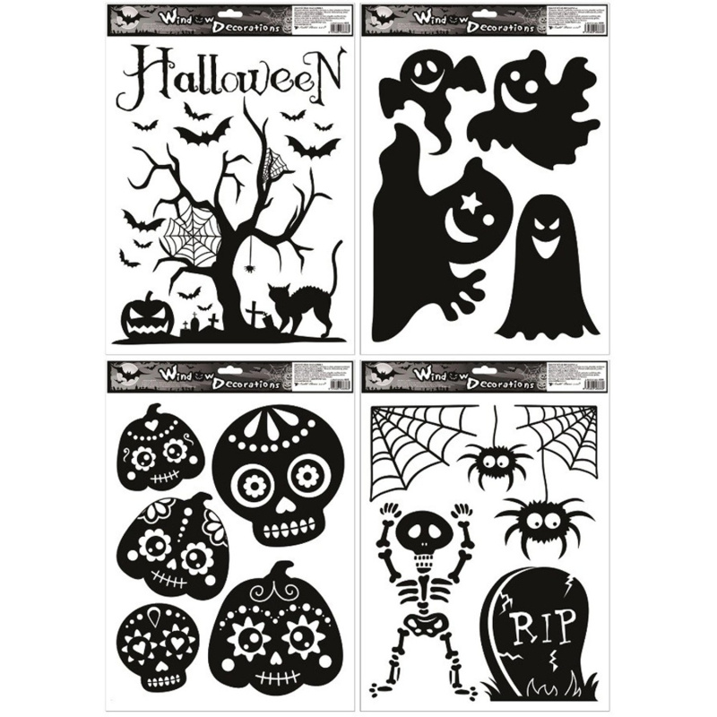 Anděl Přerov Okenní fólie Halloween černé, různé druhy, 1 ks, 30 x 42 cm