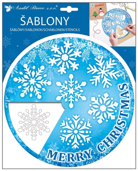 Šablony vločky 25,5 x 31 cm Anděl Přerov s.r.o.