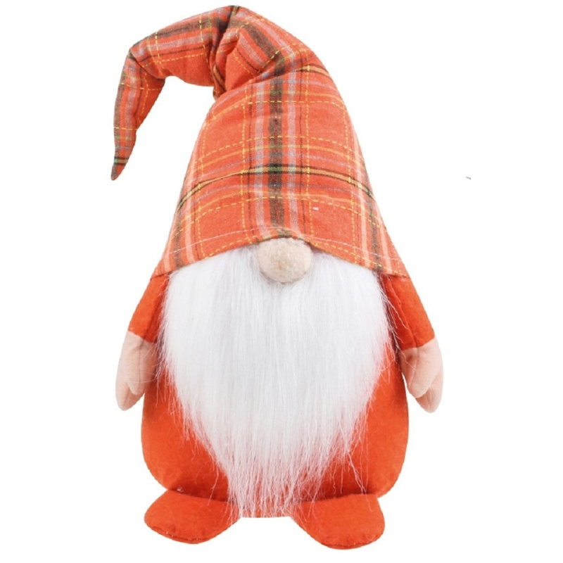 Skřítek na postavení 41 cm oranžový Anděl Přerov s.r.o.