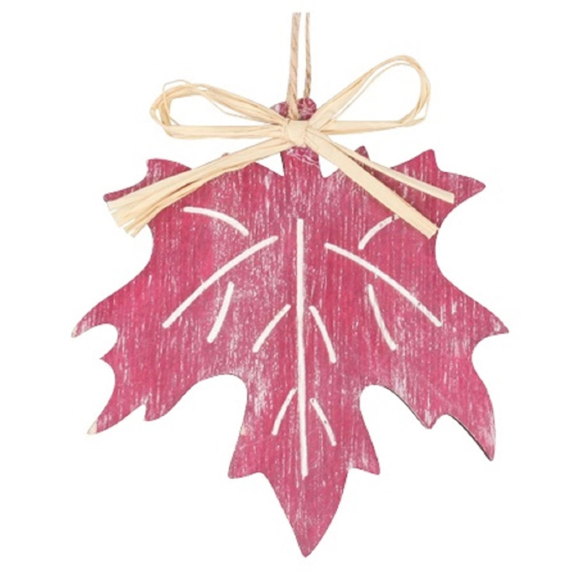 Dřevěný list na zavěšení vínový javor 10 cm  Anděl Přerov s.r.o.