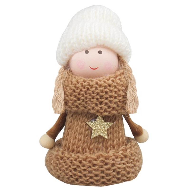 Holčička v medovém svetříku 10 cm  Anděl Přerov s.r.o.