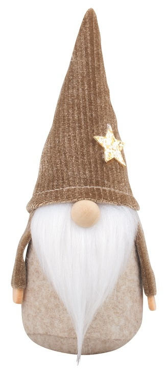 Skřítek na postavení hnědý17 cm  Anděl Přerov s.r.o.