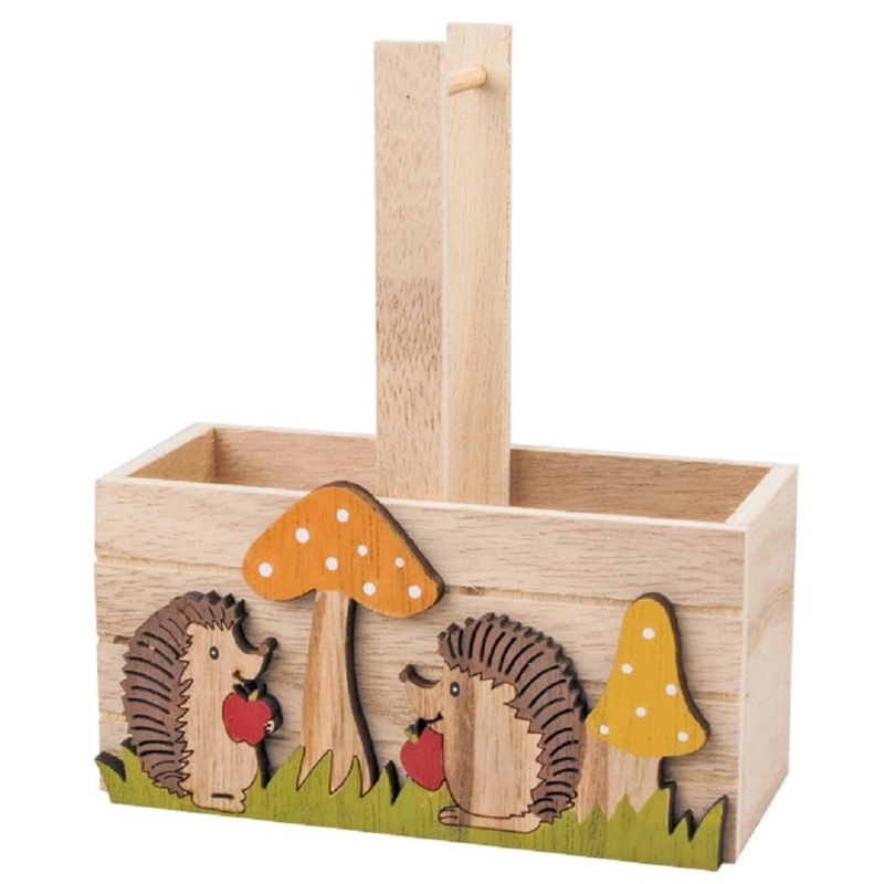 Anděl Přerov Dřevěný košíček podzimní, 14 cm