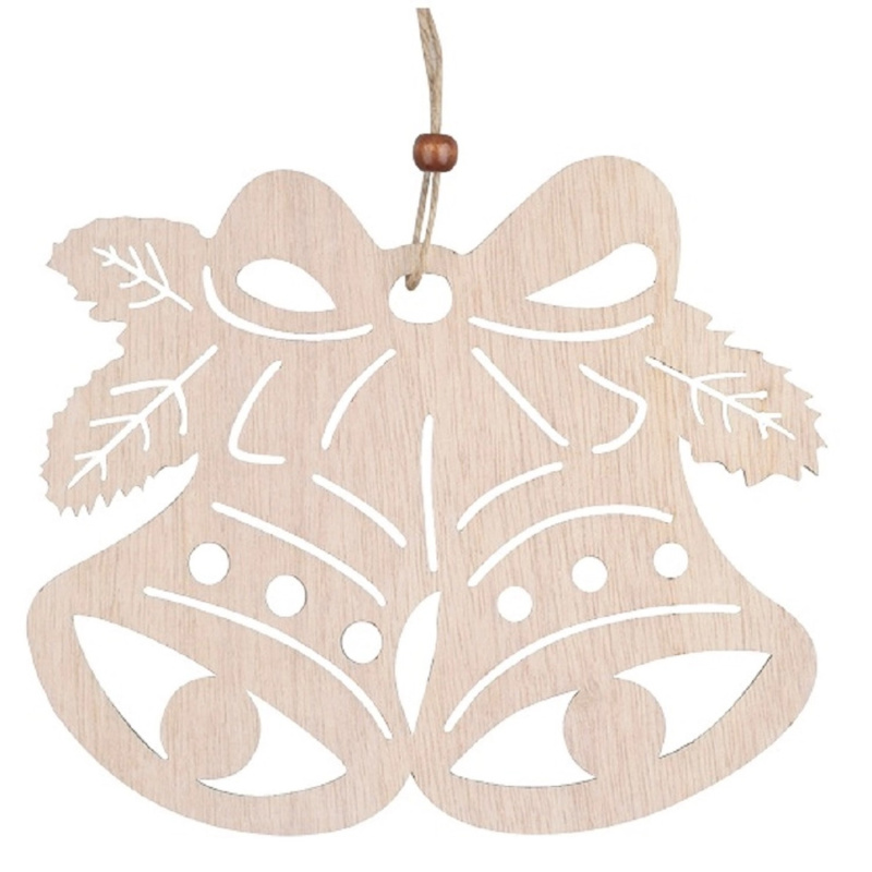 Dřevěné zvonky na zavěšení přírodní 15 cm