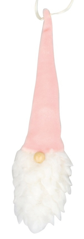 Skřítek na zavěšení s meruňkovou čepicí 18 cm  Anděl Přerov s.r.o.