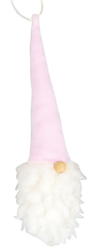 Skřítek na zavěšení s růžovou čepicí 18 cm  Anděl Přerov s.r.o.