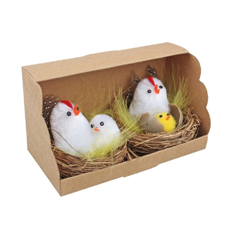 Anděl Přerov Slepička s kuřátkem v hnízdě, 2 ks, 5,5 cm