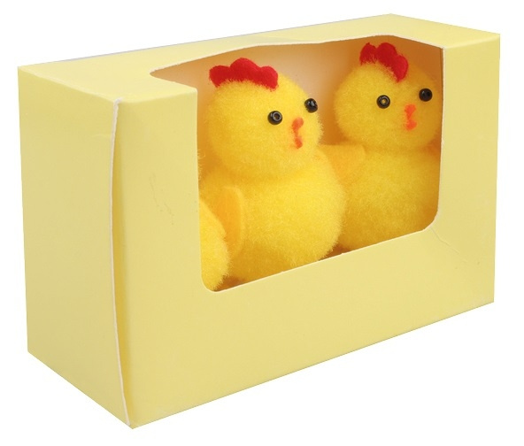 Kuřátka v papírové krabičce 5,5 cm, 3 ks Anděl Přerov s.r.o.