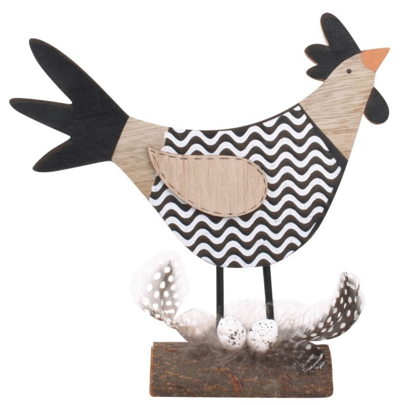 Slepička čenobílá na postavení 25 cm Anděl Přerov s.r.o.