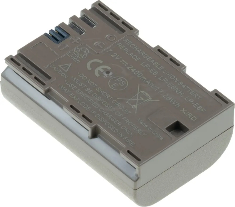 Baterie T6 Power pro Canon LP-E6, LP-E6N, LP-E6NH, 2400mAh, 17,2Wh, USB-C