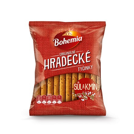 Bohemia Hradecké tyčinky kmín sůl 27 x 90 g
