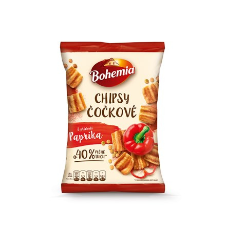 Bohemia Chipsy čočkové s příchutí paprika