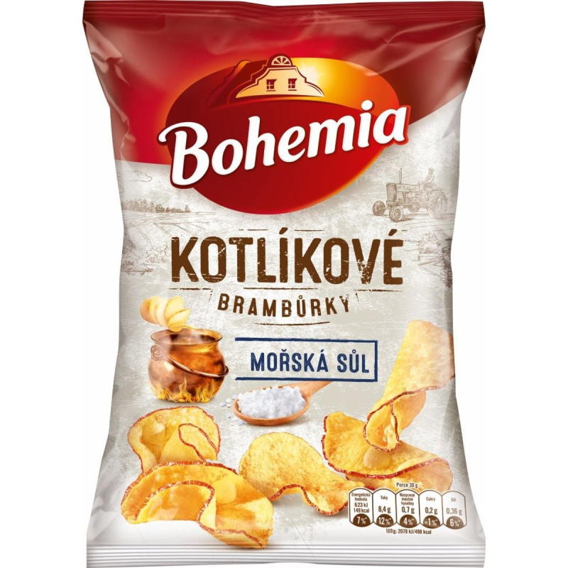 Bohemia Kotlíkové brambůrky mořská sůl